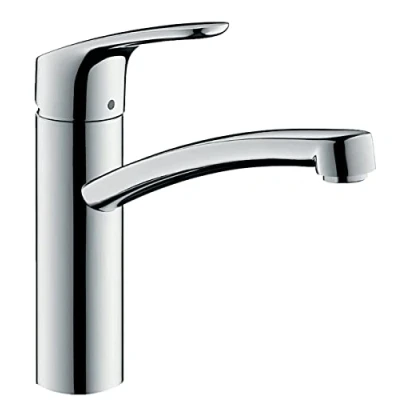 Afbeelding van Hansgrohe 31804000 Focus keukenkraan (waterkraan keuken zonder slangenbox, voor lage druk, 360 draaibaar, hoge uitloop 160 mm) chroom
