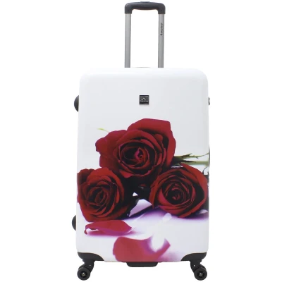 Afbeelding van Saxoline Harde Koffer / Trolley Reiskoffer 78 cm (Extra Large) Red Rose