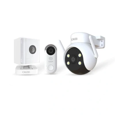 Afbeelding van Calex Smart Security Starter Set 2K Video Deurbel (Full HD) PTZ Camera Indoor met Spotlight