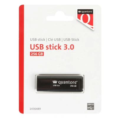Afbeelding van Quantore USB stick 3.0 256GB Zwart