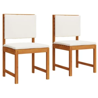 Afbeelding van vidaXL Crème Wit, Hout Massief Hout, Polyester Middelgroot Afneembaar