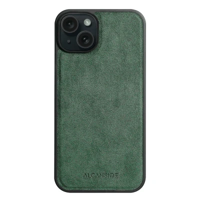 Afbeelding van iPhone 13 Alcantara Case With MagSafe Magnet Midnight Green