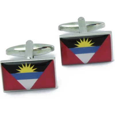 Afbeelding van Manchetknopen Antigua en Barbuda Vlag Rood Zwart Blauw