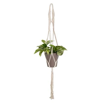 Afbeelding van MACRAME ENKELE SPIRAAL KNOOP WIT 100CM