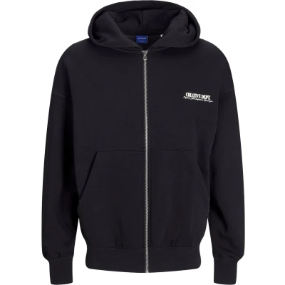 Afbeelding van Jack &amp; Jones Heren Sweatshirt JORROXBURY ZIP bequem Zwart XXL Volwassenen