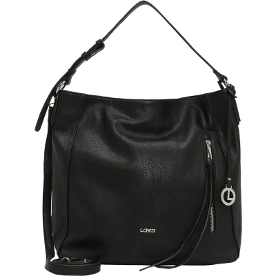 Afbeelding van L.CREDI Schoudertas Jana Hobo Black Zwart