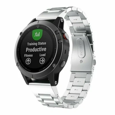 Afbeelding van Stalen schakelband Zilver Garmin Instinct 3 50mm