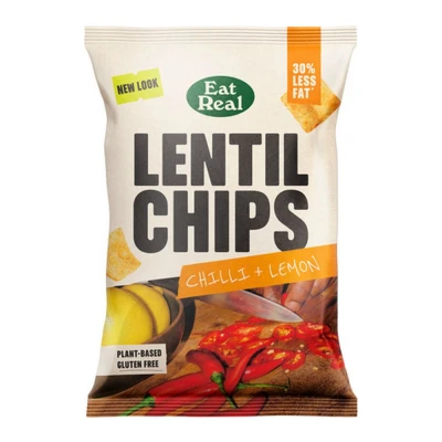 Afbeelding van Eat Real Chilli &amp; Lemon Lentil Chips 10 x 95 gram