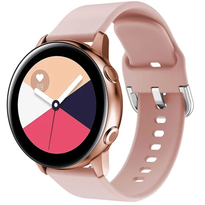 Afbeelding van Siliconen bandje Galaxy Watch 40/42mm / Active 2 42/44mm 3 41mm Roze iMoshion En TPU (zacht)