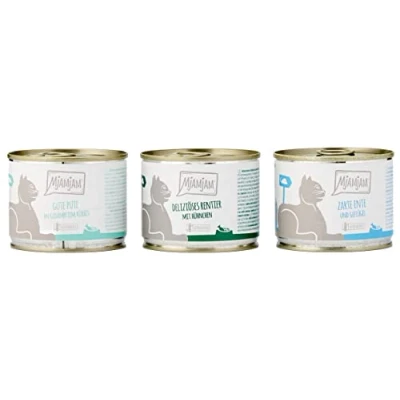 Afbeelding van MjAMjAM Premium natvoer voor katten Mix Pack II Kip &amp; Pompoen, Kalkoen, Eend Gevogelte, verpakking van 6 (6 x 200 g), graanvrij met extra vlees