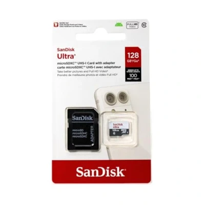 Afbeelding van Micro SD Memory Card with Adaptor SanDisk SDSQUNS GN3MA C10 80 MB/s 100
