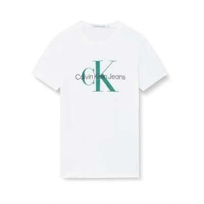 Afbeelding van Calvin Klein Jeans Heren T shirt met korte mouwen en ronde hals, Helder Wit, 6XL grote maten
