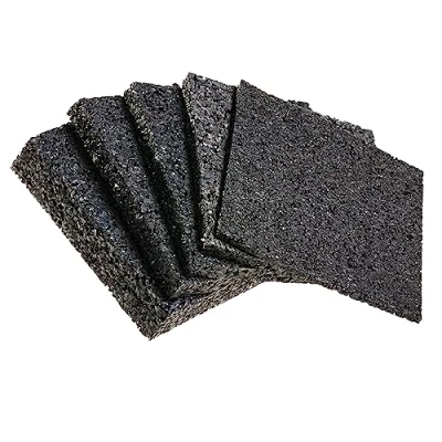 Afbeelding van My Plast Terraspads, waterbestendige rubberen matten voor terrashout, belastbare bouwbeschermingsmat, 90 x 6 mm, 50 stuks