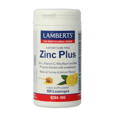 Afbeelding van Lamberts Zink Plus 100 zuigtabletten Mineralen Voedingssupplement