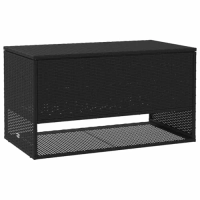 Afbeelding van vidaXL Opbergbox voor buiten 100x55x55,5 cm poly rattan zwart