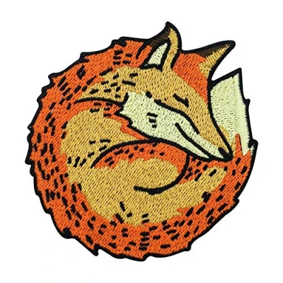 Afbeelding van Finally Home Slapende vos patch om op te strijken, bos, dieren, oranje vossen, strijkpatches, patches voor kinderen en volwassenen