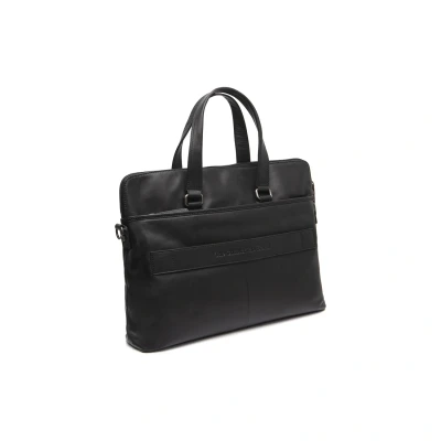 Afbeelding van The Chesterfield Brand Leren Laptoptas Zwart Elvas