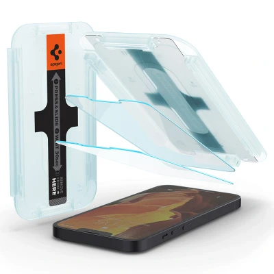 Afbeelding van 2 Pack Screenprotectors Apple iPhone 13 Mini: Spigen GLAStR Fit Duo + Applicator
