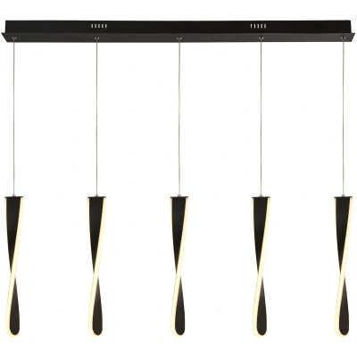 Afbeelding van Searchlight Design 5 lichts hanglamp Paddle 8675 5BK
