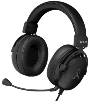 Afbeelding van The G Lab Korp Titanium Gaming headset PS5/PS4/PC Bedrade met afneembare microfoon, 3,5 mm jackstekker, hoogwaardig stereogeluid PC afstandsbediening New