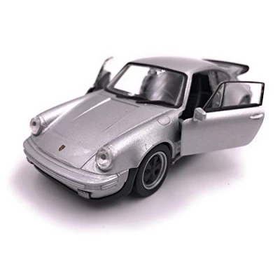 Afbeelding van Welly Porsche 911 Turbo 930 1975 modelauto auto licentieproduct 1:34 1:39 zilver