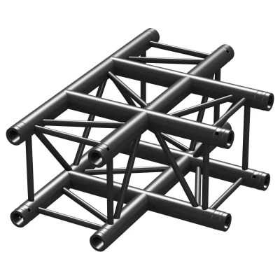 Afbeelding van BeamZ truss P30 T35B vierkante zwart T stuk 3 weg