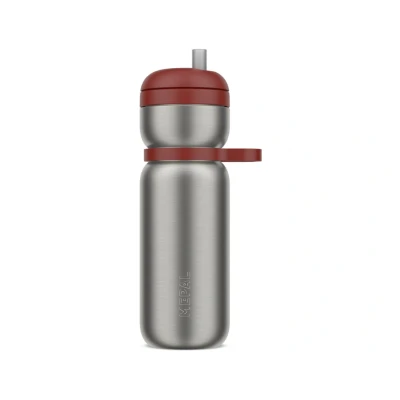 Afbeelding van Mepal Isoleerfles Twist Sport 600 ml en drink Lekdicht geÃ¯soleerd: 6u warm, 10u koud Vaatwasmachinebestendig Drinkflessen Mountain red