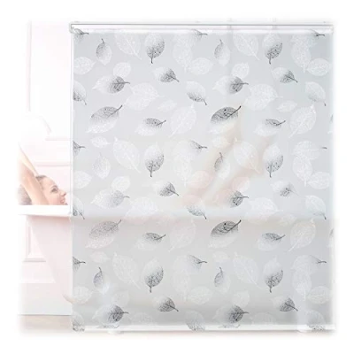 Afbeelding van Relaxdays douchegordijn transparant doucherolgordijn 240 cm rolgordijn douche wit 140x240cm