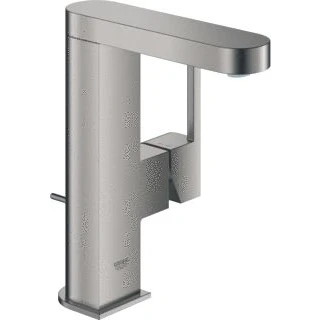 Afbeelding van Grohe plus wastafelmengkraan m size trekwaste eengreeps 1 gats 190mm hoogte 120mm uitloop draaibaar hard graphite geborsteld 23871al3