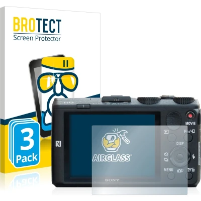 Afbeelding van BROTECT Glas Screen Protector voor Sony Cyber Shot DSC HX60 (3 Stuks) Schermbeschermer [9H Hardheid, Beschermglas Folie niet Gehard Glas]