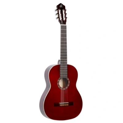 Afbeelding van Ortega R121 klassieke gitaar wijnrood met gigbag
