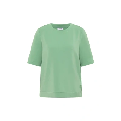 Afbeelding van Cecil Softes Touch Tshirt basic, Dames, Maat: Large, Grün