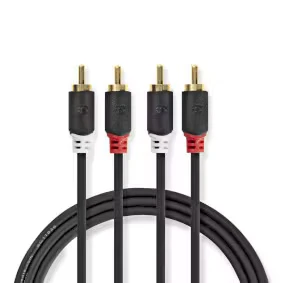 Afbeelding van Tulp kabel Nedis 10 meter (Stereo, Verguld)