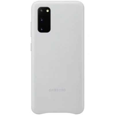 Afbeelding van Samsung Galaxy S20 Hoesje Echt leder Hardcase/Backcover Grijs Telefoonhoesje