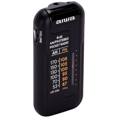 Afbeelding van Aiwa R22 Draagbare Pocket Radio met oortelefoon, Zwart EU