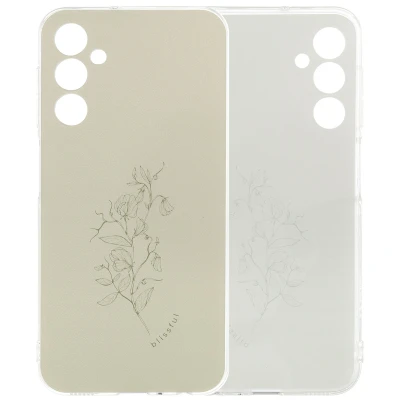 Afbeelding van Samsung Galaxy A25 Hoesje Siliconen en TPU (zacht) iMoshion Softcase/Backcover Floral Green Telefoonhoesje