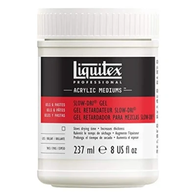 Afbeelding van Liquitex 7208 Professional Slow Dri verfmeng gel, verlenging van de droogtijd acrylverf met meer dan 40% 237ml Pot