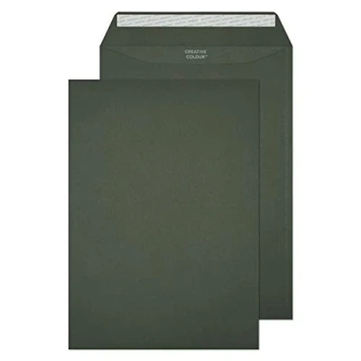 Afbeelding van Blake Creative Colour C4 229 x 324 mm 120 gsm Peel &amp; Seal Portemonnee Enveloppen (63424) Grafiet Grijs Pack van 10
