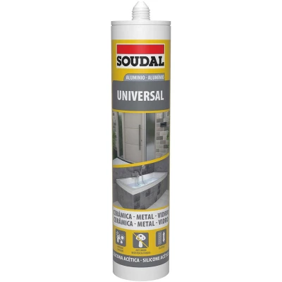 Afbeelding van Siliconen Soudal 115924 Universeel Zilverkleurig 280 ml