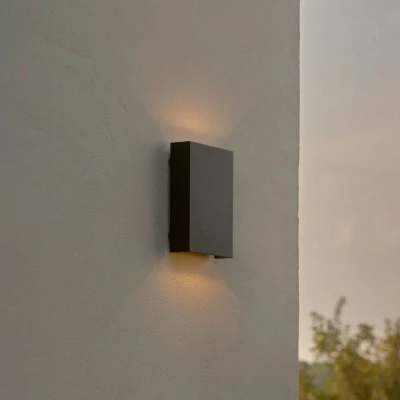 Afbeelding van Nordlux Wandlamp zwart Fold breed voor aan de kust 2518041203