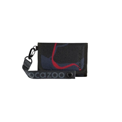 Afbeelding van Coocazoo Portemonnee, portemonnee met kijkvenster binnen en buiten, muntvak kaartvakken, klittenbandsluiting, polyester, vanaf de derde klas, Lava Lines Zwart, Modieus