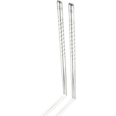 Afbeelding van PARENCE. Set van 2 paar roestvrijstalen eetstokjes lengte 22 cm Herbruikbaar, lichtgewicht en gemakkelijk schoon te maken Ideaal voor de Aziatische keuken, sushi, ramen, dim sum