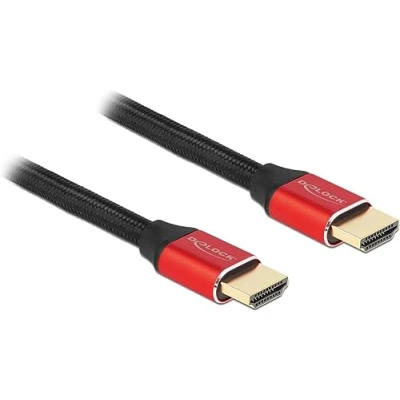 Afbeelding van Delock Ultra High Speed HDMI Cable 48 Gbps 8K 60 Hz red 1 m certified