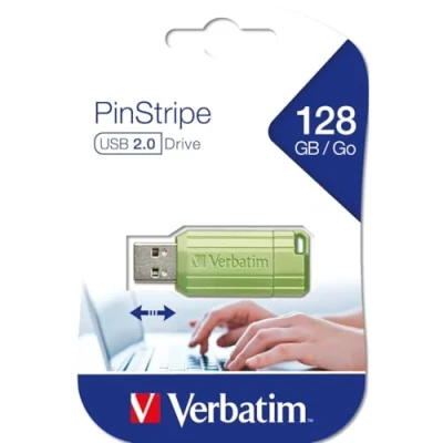 Afbeelding van Verbatim USB DRIVE 2.0 PINSTRIPE 128 GB WINKEL&#039;N&#039; G