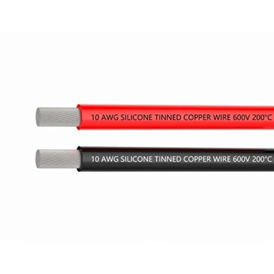 Afbeelding van Elektrische draad 10 AWG gauge stekker siliconen 3 m [1,5 zwart en rood 1,5 m] zacht flexibel 1050 strengen 0,08 mm vertind koperdraad hoge temperatuurbestendigheid