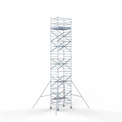 Afbeelding van Professionele rolsteiger 135x190x11.20m werkhoogte wooddeck