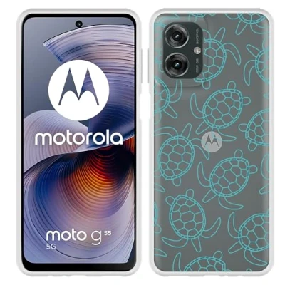 Afbeelding van Cazy Hoesje geschikt voor Motorola Moto G55 Siliconen Schildpadjes