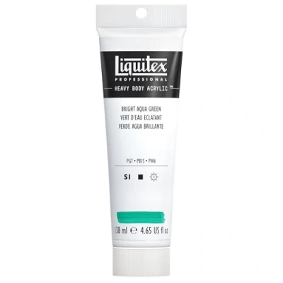 Afbeelding van Liquitex 4417660 Professional Heavy Body acrylverf in kunstenaarskwaliteit met uitstekende lichtechtheid en boterachtige consistentie, 138ml Tube, Bright Aqua Green
