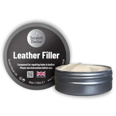 Afbeelding van Scratch Doctor ledervuller, reparatiemiddel om gaten, scheuren, krassen en slijtage op lederen meubels, autostoelen, schoenen tassen te vullen (crème, 10 ml)
