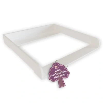 Afbeelding van Puckdaddy Aankleedopzetstuk compatibel met Hemnes commode e.d. 80 x 10 cm van hout in wit hoogwaardig aankleedtafelopzetstuk incl. montagemateriaal voor wandbevestiging houtdikte: 2